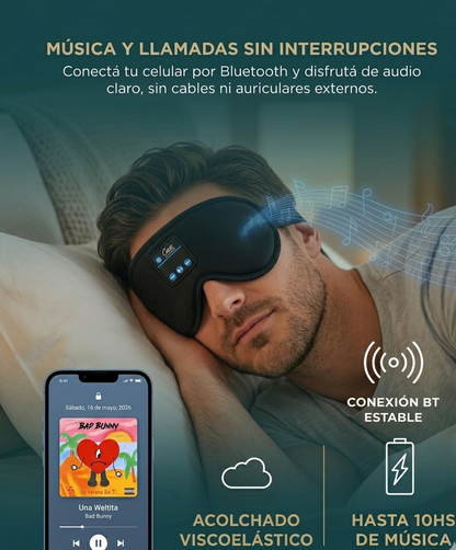 Antifaz Aura Sleep diseño cómodo lado durmiente